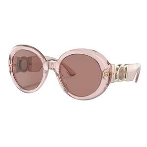 New NWT Versace Round Pink Transparent Sunglasses